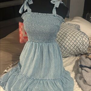 Blue Smocked Dress